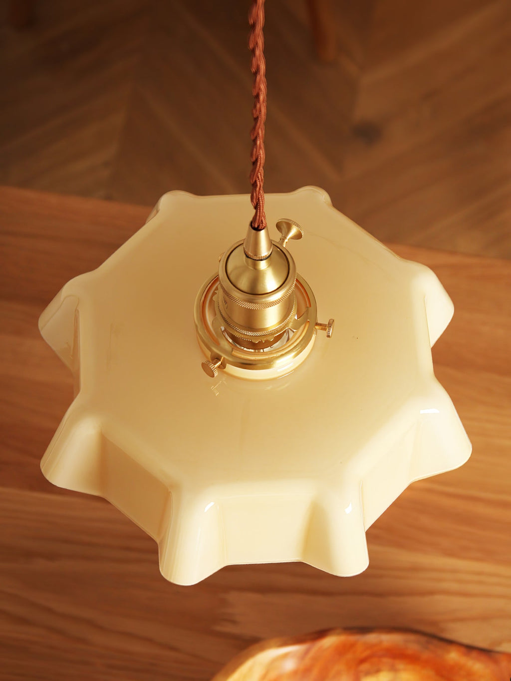 Textured Dome Pendant Light — Adjustable Height, White, Beige, Pink & Blue