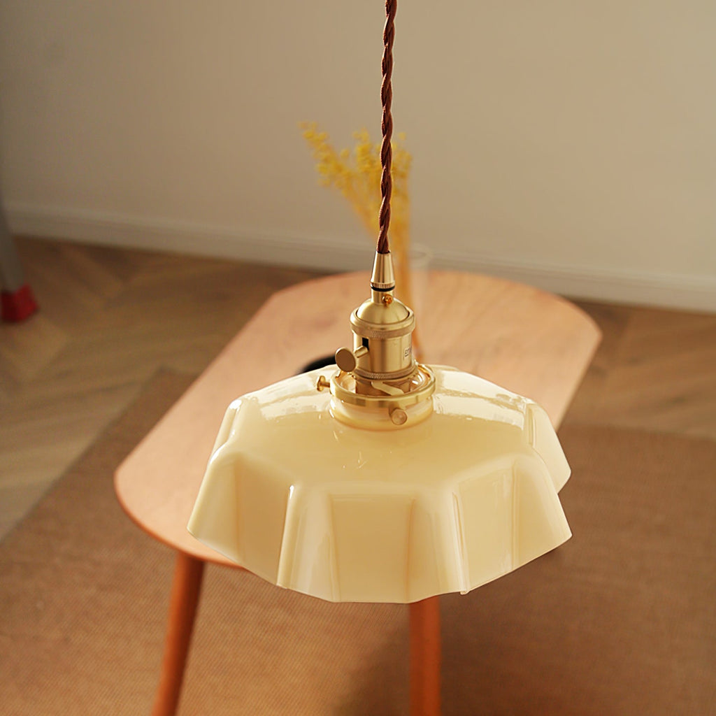 Textured Dome Pendant Light — Adjustable Height, White, Beige, Pink & Blue
