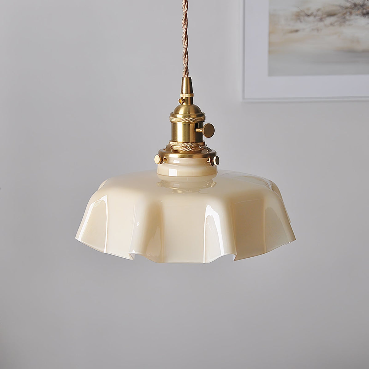 Textured Dome Pendant Light — Adjustable Height, White, Beige, Pink & Blue