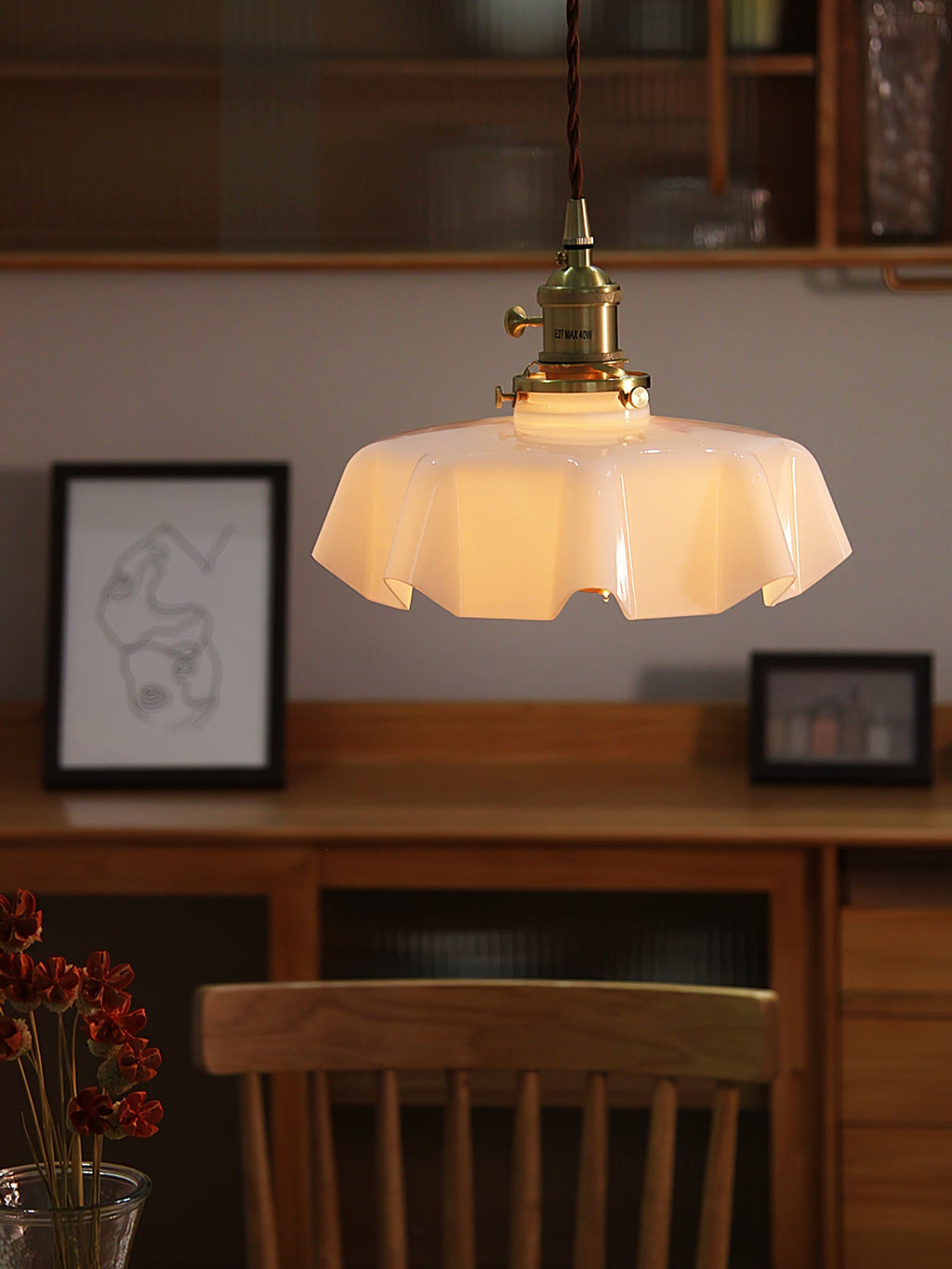 Textured Dome Pendant Light — Adjustable Height, White, Beige, Pink & Blue