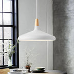 Marinelle Macaron Conical Pendant Lamp Aluminum Wood