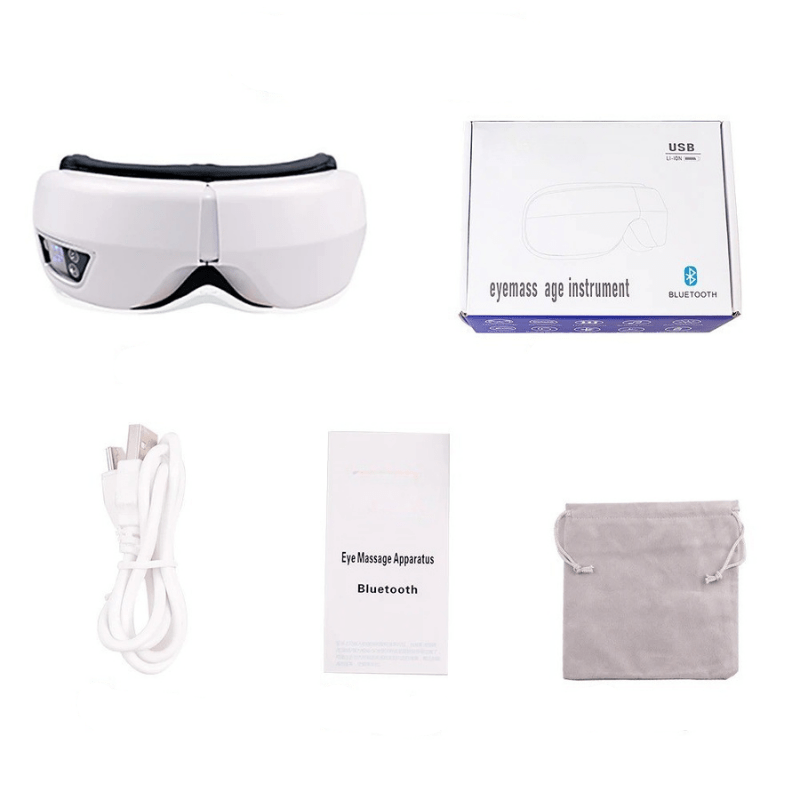 Masajeador ocular inteligente 6D LumaNova — presión de aire, calor, Bluetooth
