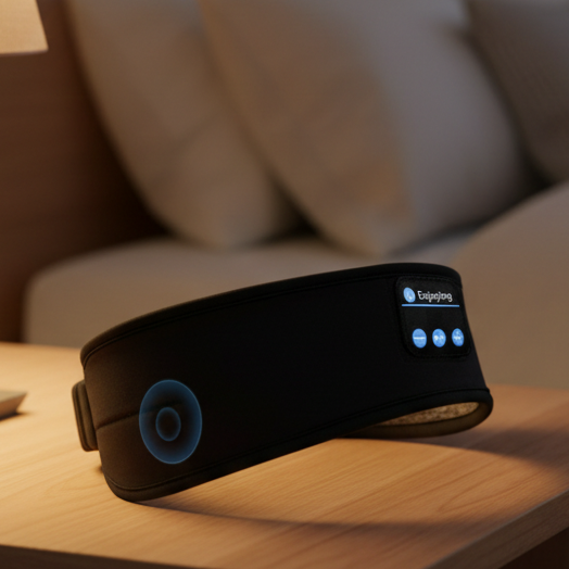 Spací maska LumaDream — vestavěná sluchátka Bluetooth, design zcela blokující světlo