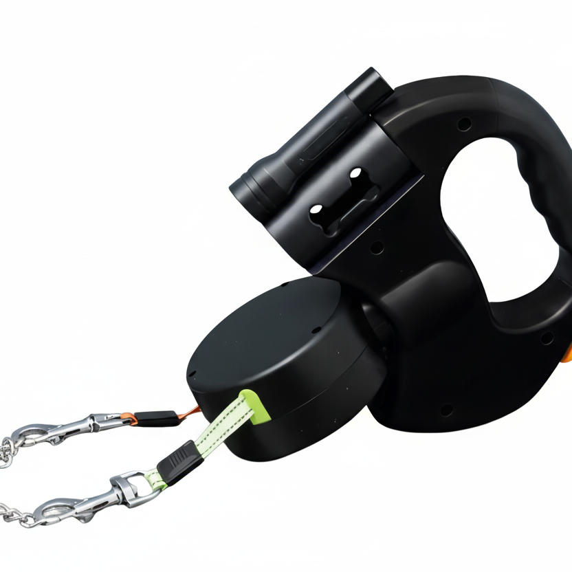 Dual Dog Leash with LED & Tangle-Free Design - Euroselle