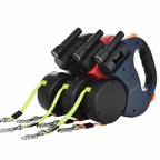 Dual Dog Leash with LED & Tangle-Free Design - Euroselle