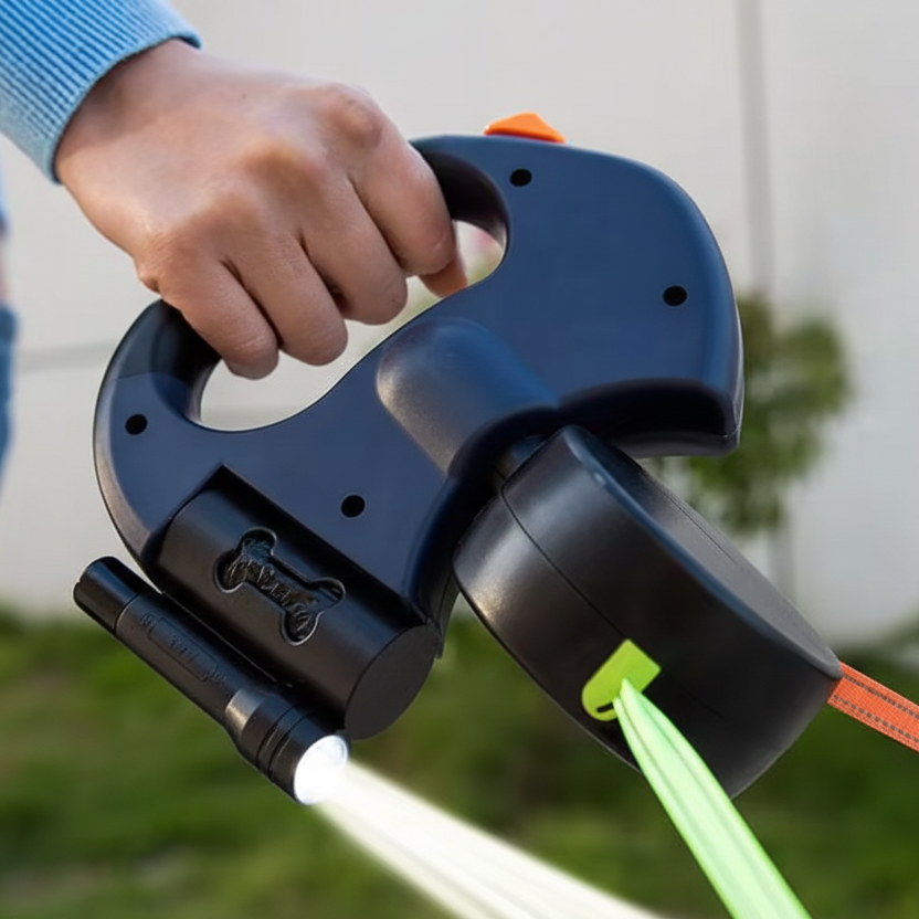Dual Dog Leash with LED & Tangle-Free Design - Euroselle