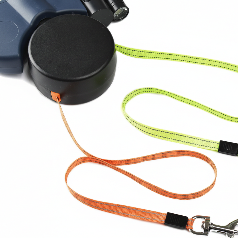 Dual Dog Leash with LED & Tangle-Free Design - Euroselle