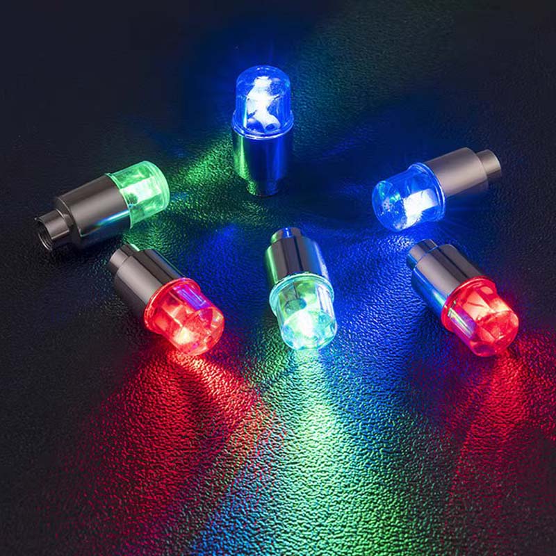 Tapones de válvula LED LumaValve - Luces para neumáticos con sensor de movimiento, compatibles con coches, bicicletas y patinetes