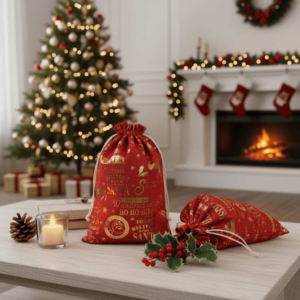 EverLeaf Natürliches Jutegeschenkbeutel - Umweltfreundliches, elegantes Design, wiederverwendbare Ausführung