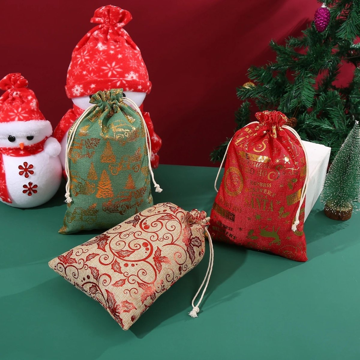 EverLeaf Natürliches Jutegeschenkbeutel - Umweltfreundliches, elegantes Design, wiederverwendbare Ausführung
