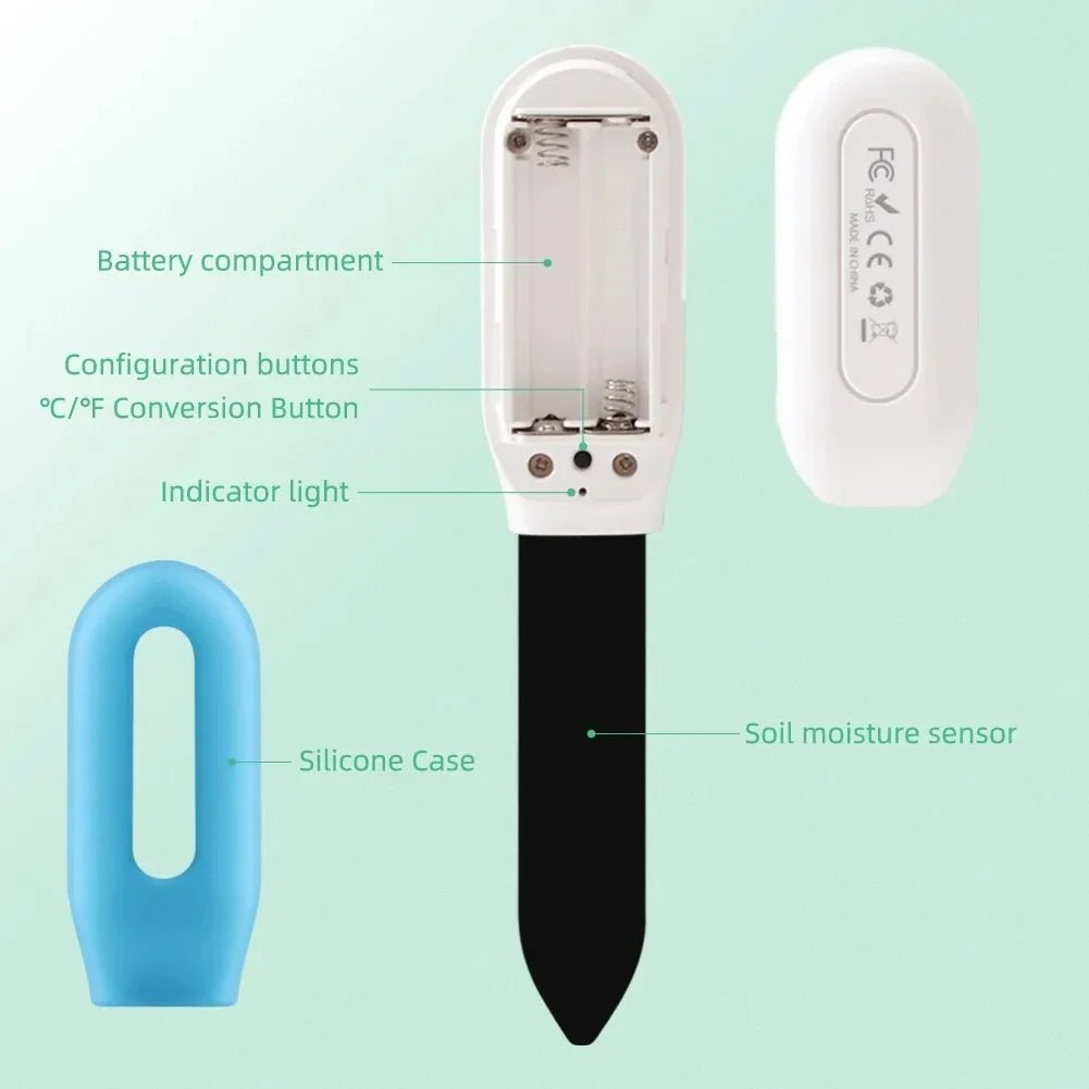 Testeur de sol intelligent BrightGrow en temps réel — Humidité, température et nutriments