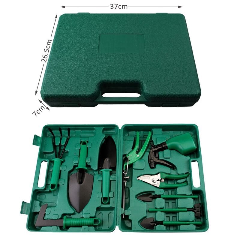 10-teiliges komplettes Gartengeräte-Set für mühelose Außenpflege - Euroselle