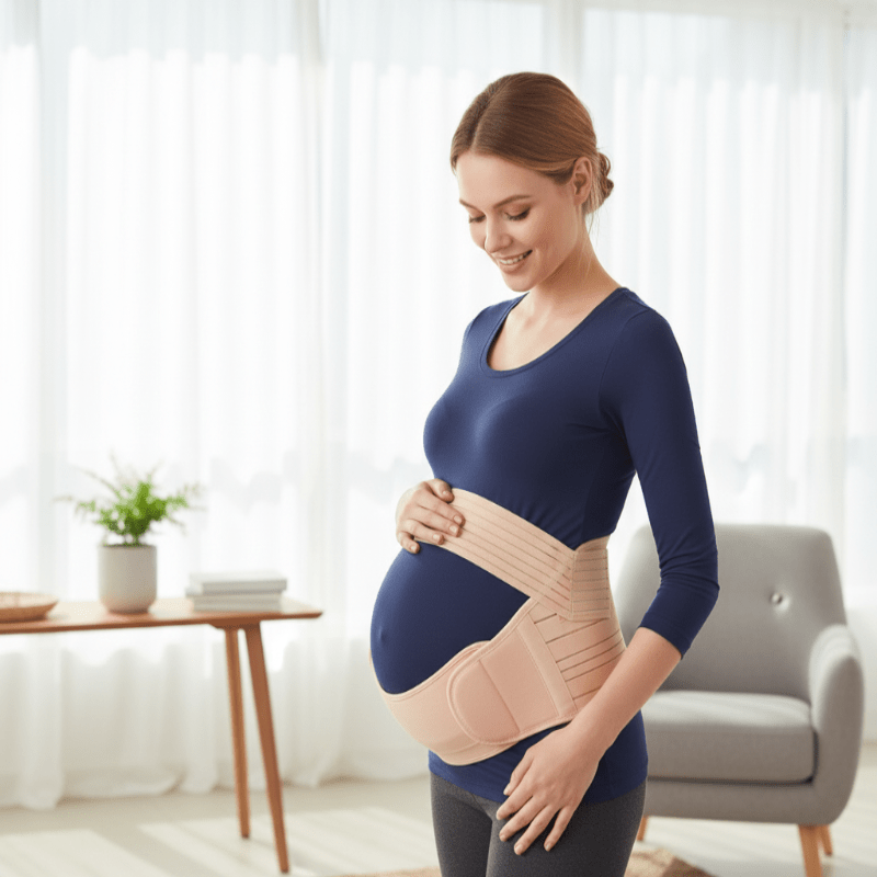 NuraEase 3-In-1 Pregnancy Support Belt — Adjustable Lumbar and Pelvic Stabilization