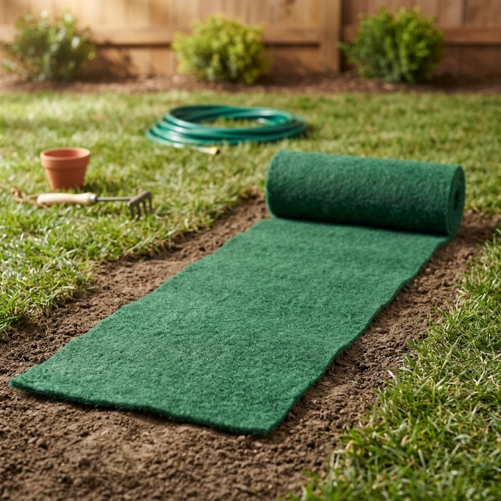 Biológiailag lebomló gyepjavító szőnyeg, 118 × 8 in, 2 darabos csomag, 13 sq ft