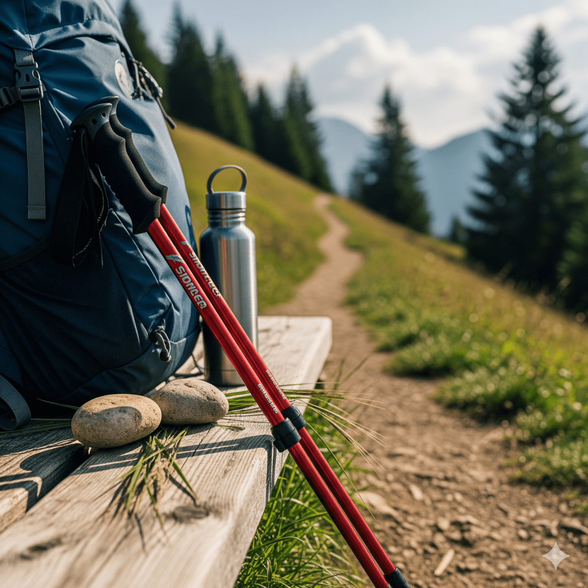 Bâtons de trekking réglables SummitTrail — Légers, stables et confortables