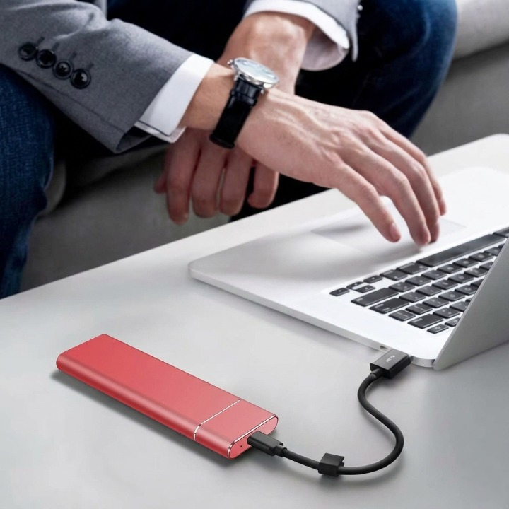8 TB Portable Solid State Drive — USB-C High-Speed Storage, Aluminum Housing