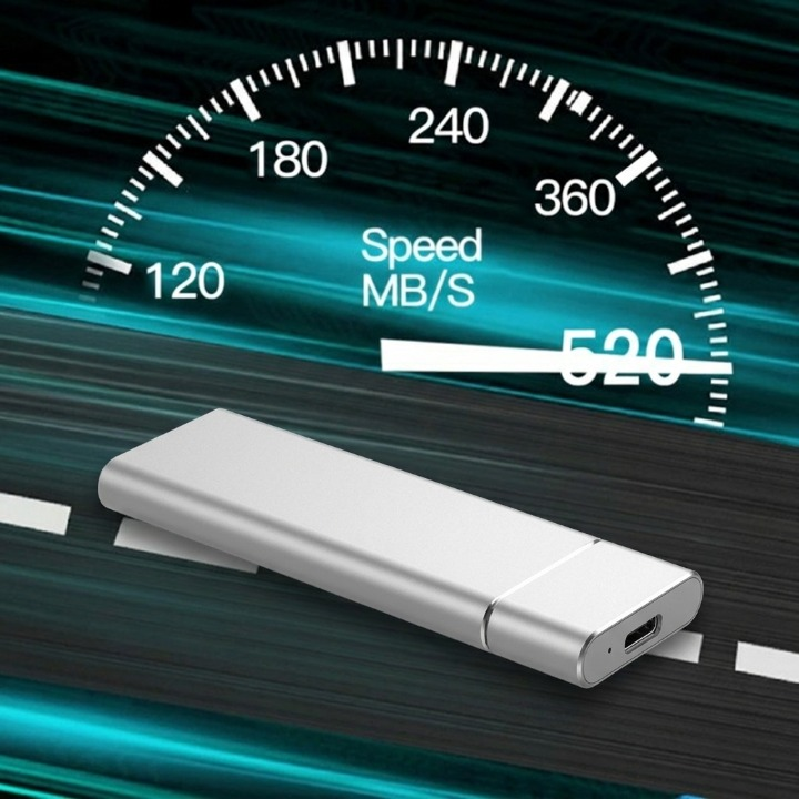 8 TB Portable Solid State Drive — USB-C High-Speed Storage, Aluminum Housing