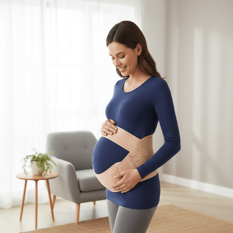 NuraEase 3-In-1 Pregnancy Support Belt — Adjustable Lumbar and Pelvic Stabilization