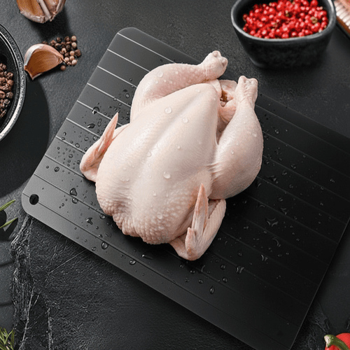 Bandeja de descongelación de aluminio AeroDefrost — Diseño con superficie ranurada para transferir el calor