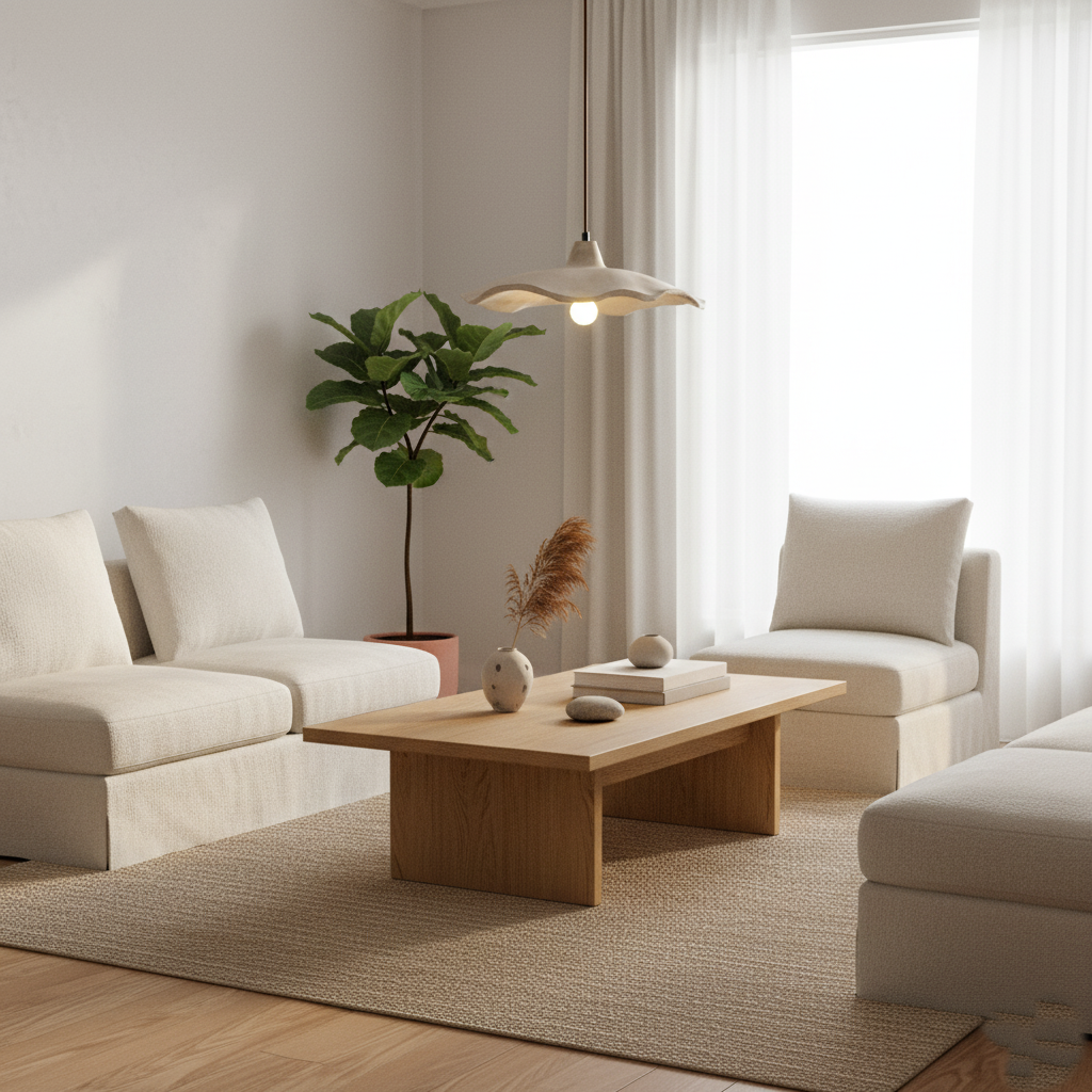 Betonnen hanglamp van 16 inch — Wabi-Sabi-bloemblaadje, geschikt voor led