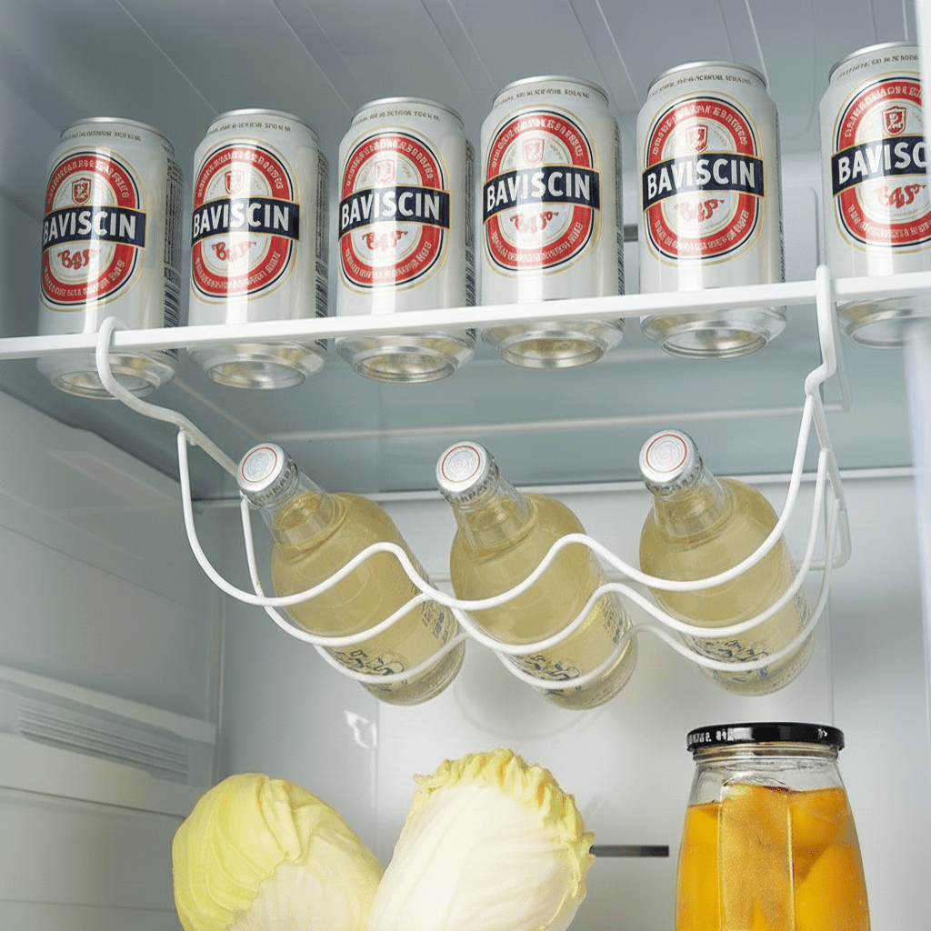 FlexShelf Bottle Organizer On Wheels — Auto Forward Design, Space Saving Cart