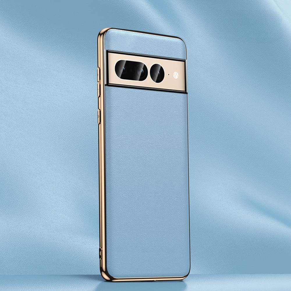 Custodia in pelle pieno fiore per Google Pixel, cornice metallica, ricarica wireless