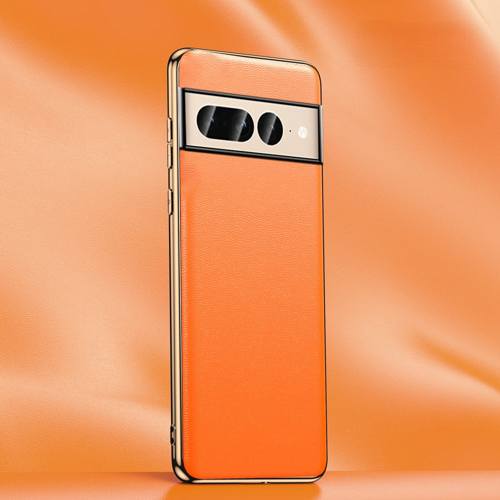 Custodia in pelle pieno fiore per Google Pixel, cornice metallica, ricarica wireless