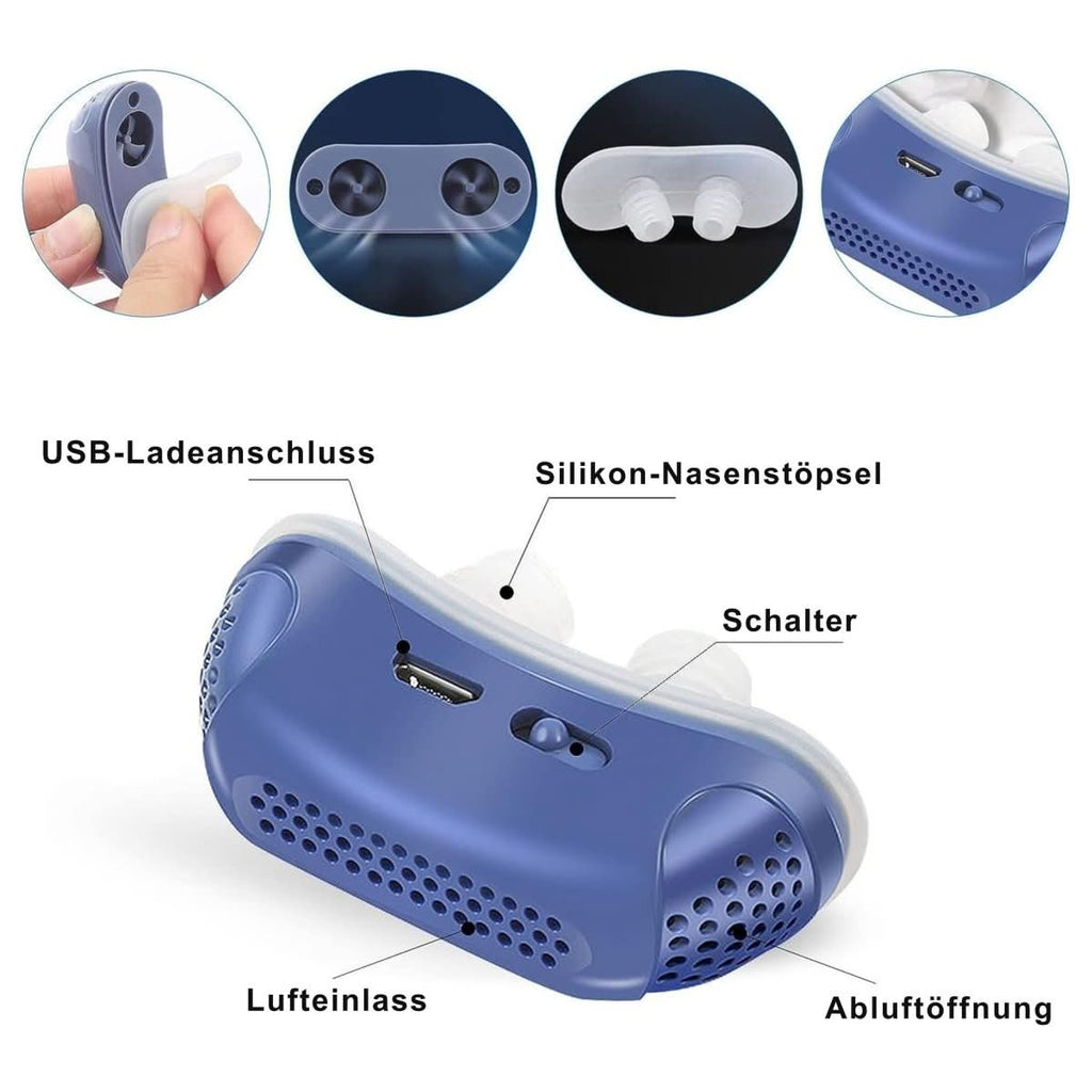 Dispositivo CPAP AirWhisper — Design compacto sem máscara, ajuste MicroBreath confortável para o nariz, sem tubos