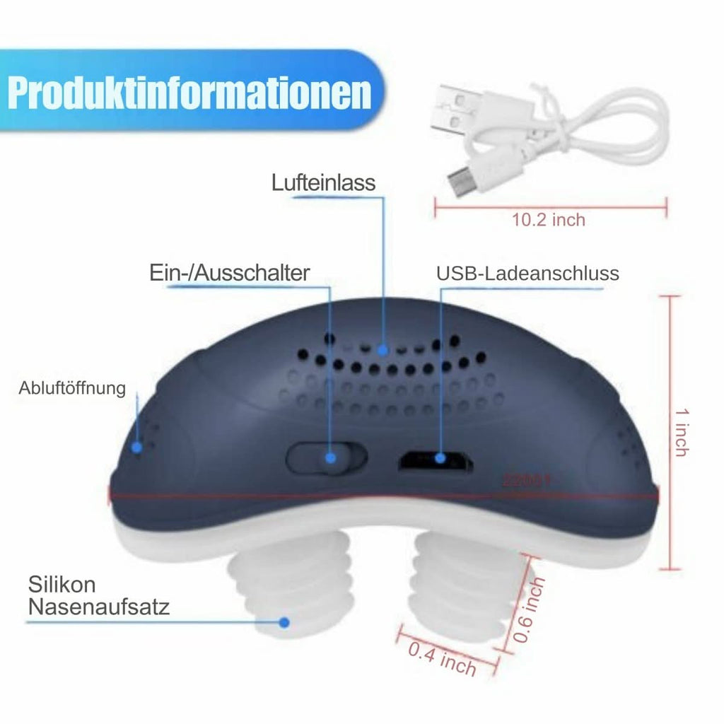 Dispositivo CPAP AirWhisper — Design compacto sem máscara, ajuste MicroBreath confortável para o nariz, sem tubos
