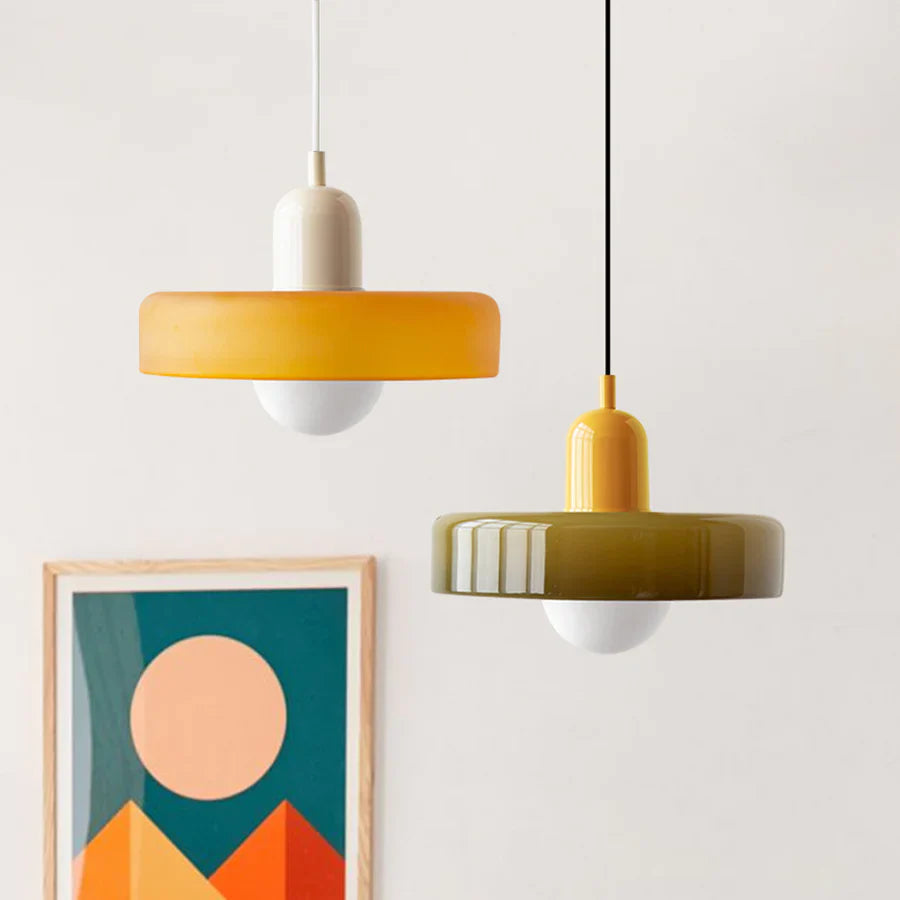 Nordiquea Glass Ceiling Pendant Lamp Adjustable Suspension