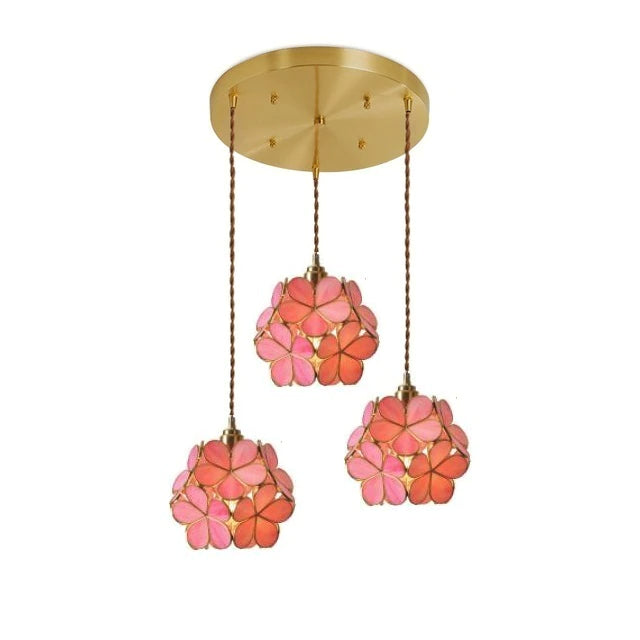 Petale Glass Pendant Light by Lirene Vintage Modern