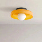 Nordic flush mount ceiling light designed with elegant glass shade for soft and modern ambient lighting - Euroselle
