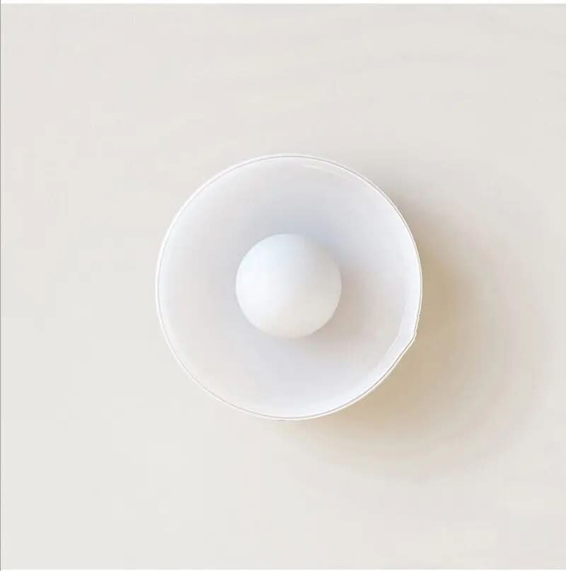 Nordic flush mount ceiling light designed with elegant glass shade for soft and modern ambient lighting - Euroselle