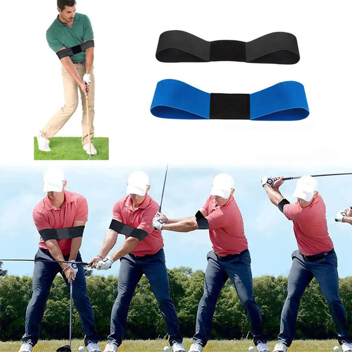FlexSwing Elastischer Golf-Schwungtrainer – Geführtes Armband für die Schwungbewegung