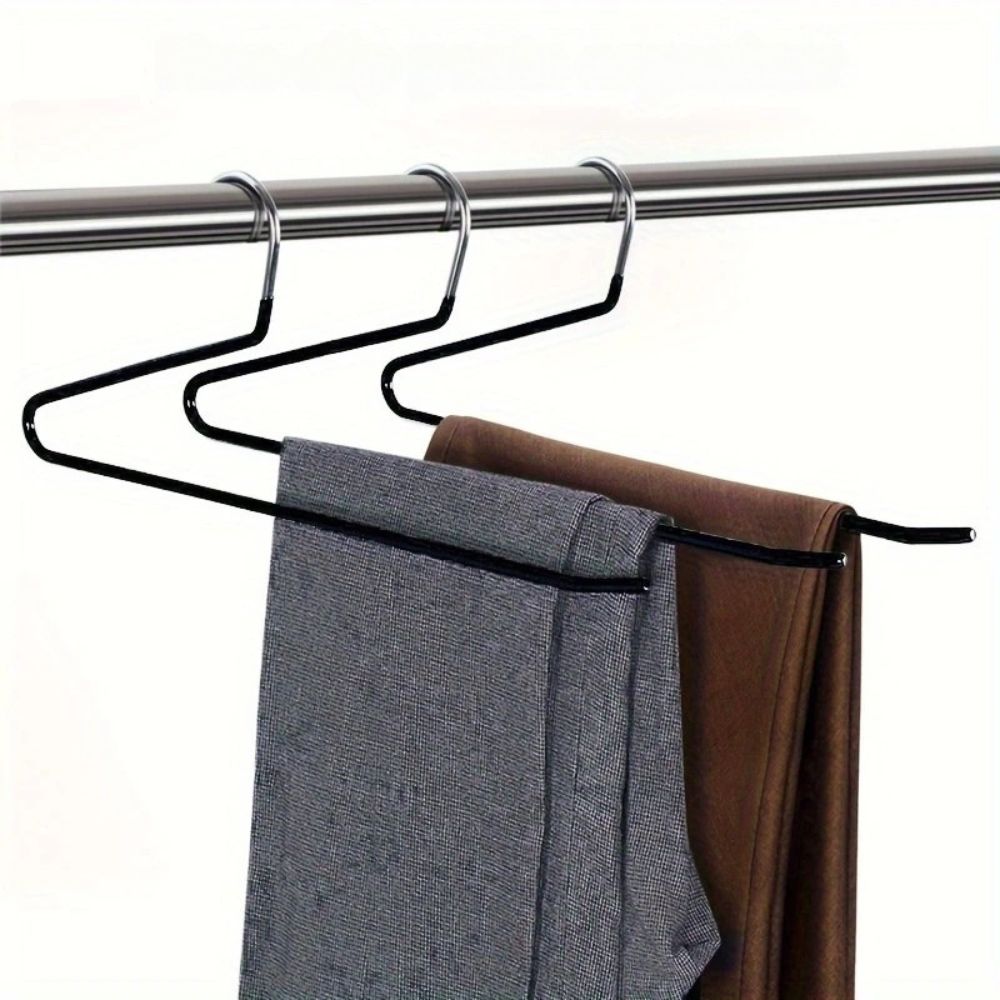 Stainless Steel Z-Shaped Pants Hanger 10 Pack - Euroselle