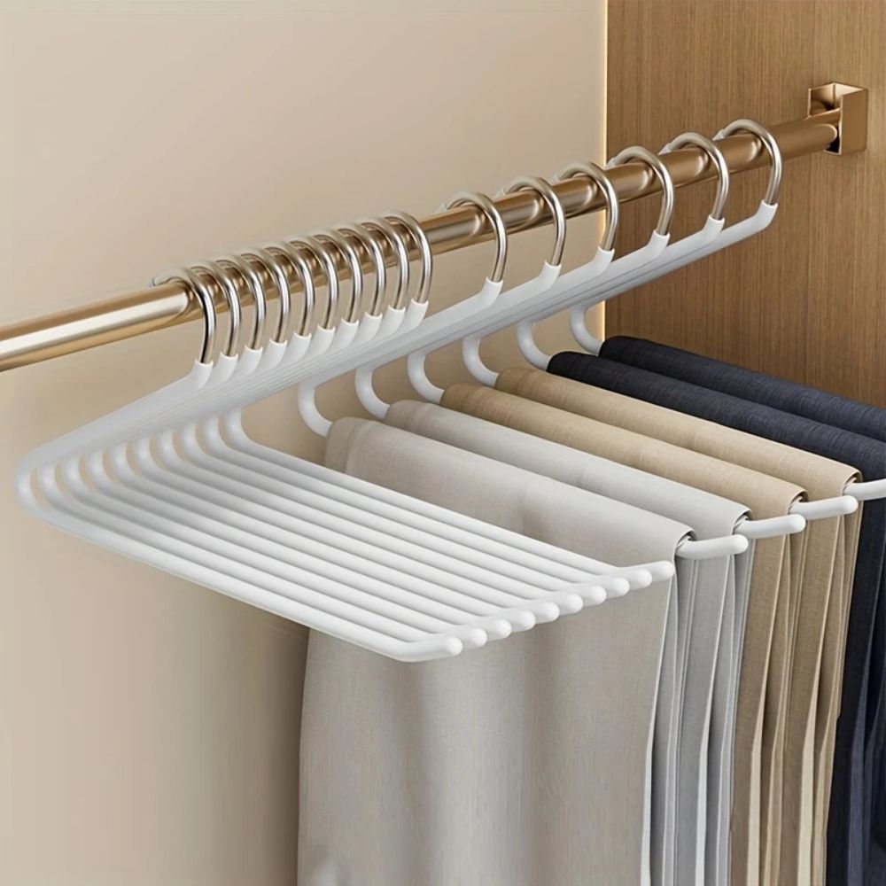 Stainless Steel Z-Shaped Pants Hanger 10 Pack - Euroselle