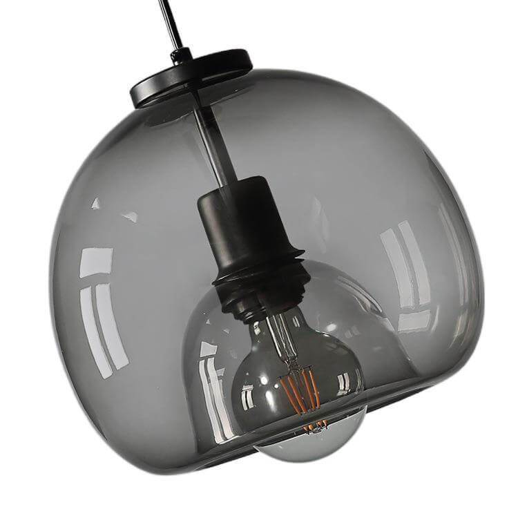 Liora Grey Blown Glass Pendant Lamp With Adjustable Height