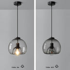 Liora Grey Blown Glass Pendant Lamp With Adjustable Height