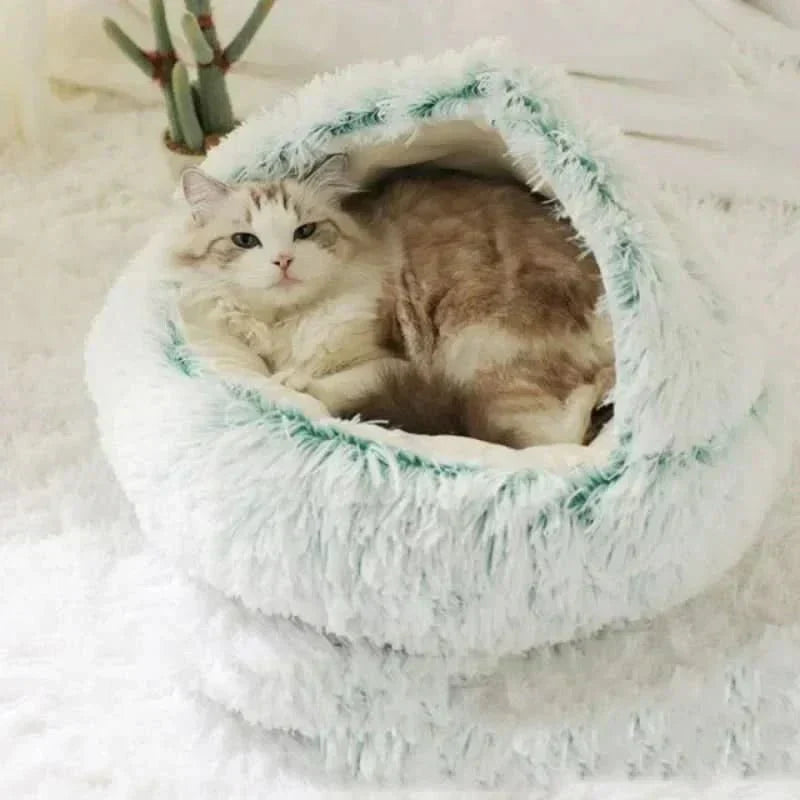 سلة قيلولة فاخرة فائقة النعومة CozyPaws بتصميم محيطي