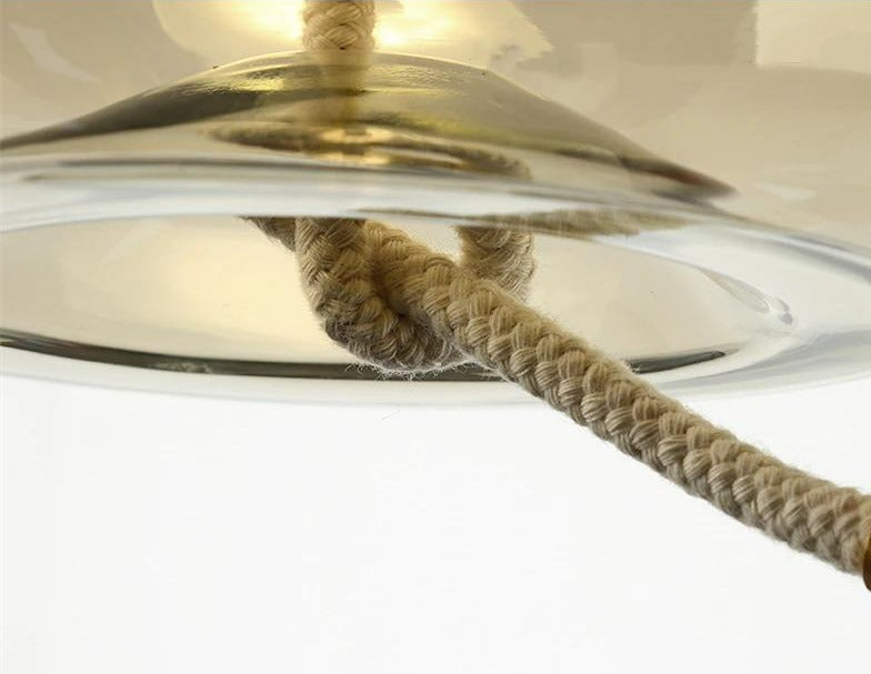 Nordic Rope & Glass Pendant Lights