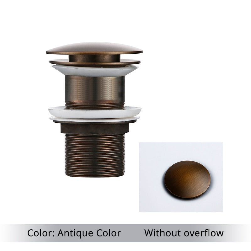 Vessel Sink Pop-Up Drain Assembly — Overflow & Non-Overflow