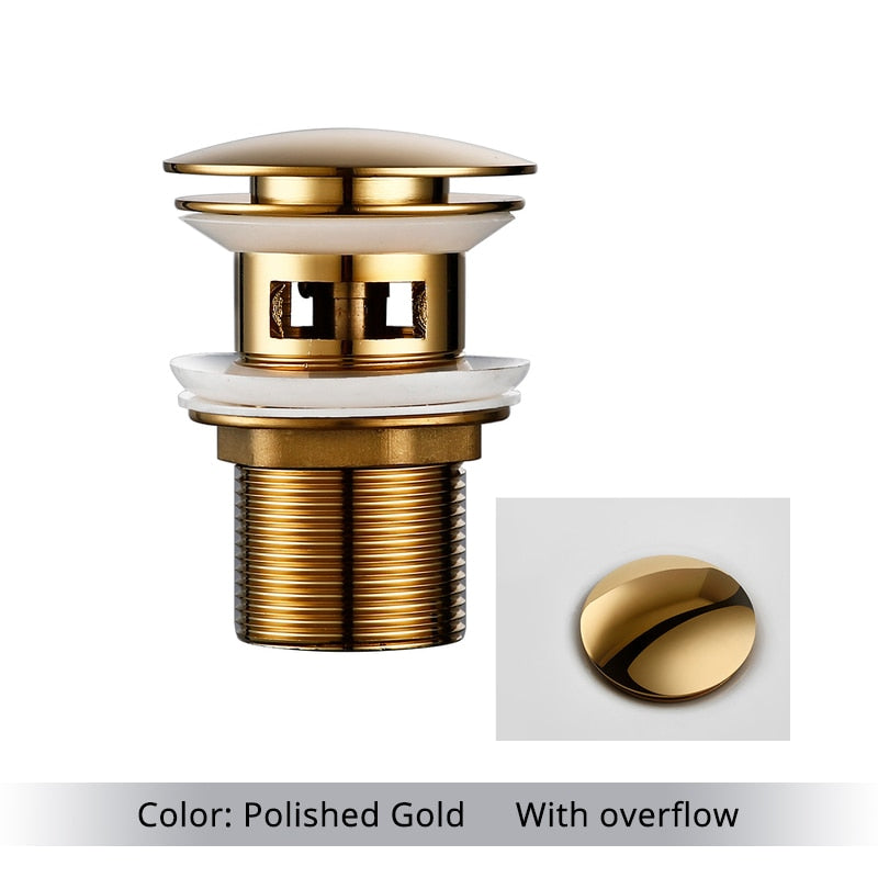 Vessel Sink Pop-Up Drain Assembly — Overflow & Non-Overflow