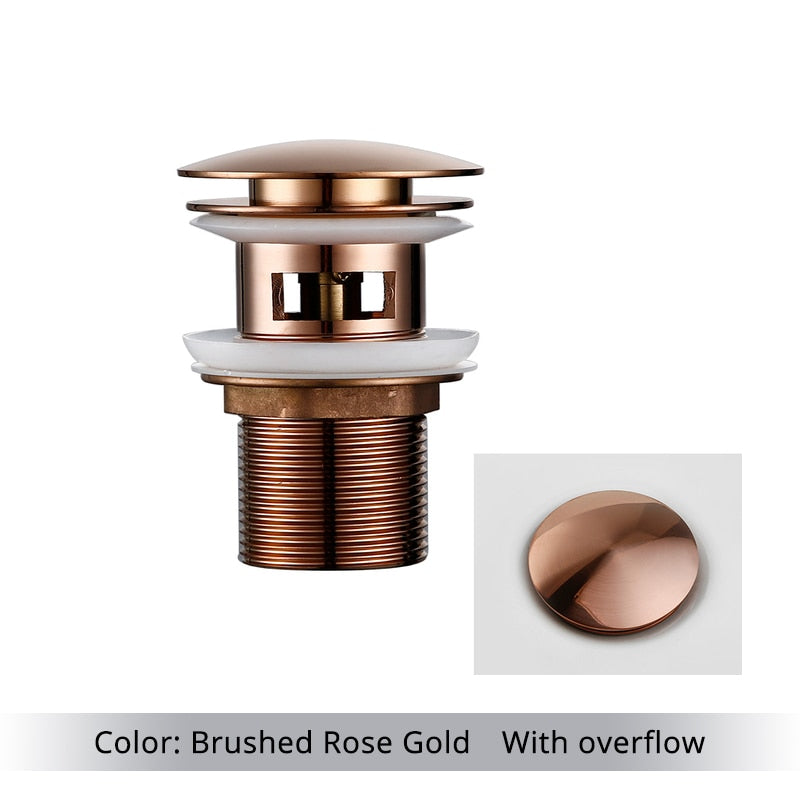 Vessel Sink Pop-Up Drain Assembly — Overflow & Non-Overflow