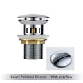 Vessel Sink Pop-Up Drain Assembly — Overflow & Non-Overflow