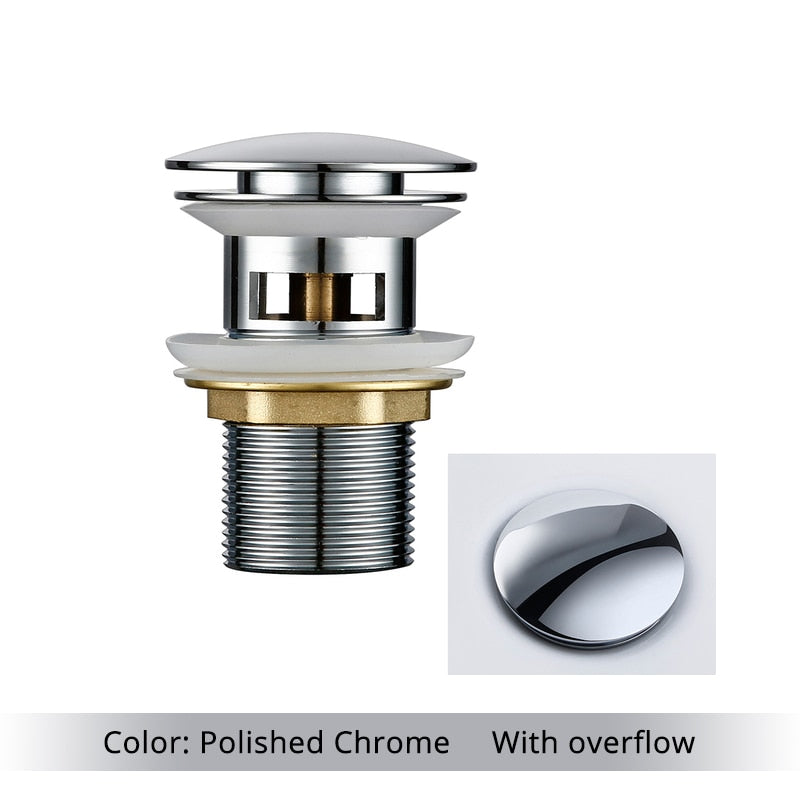 Vessel Sink Pop-Up Drain Assembly — Overflow & Non-Overflow