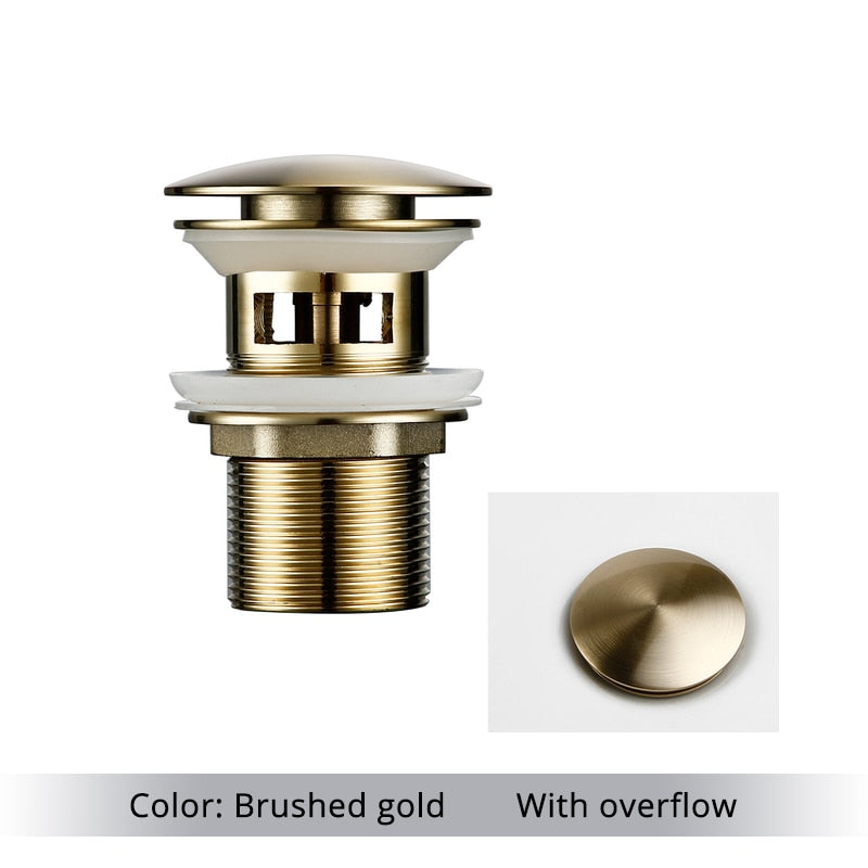 Vessel Sink Pop-Up Drain Assembly — Overflow & Non-Overflow