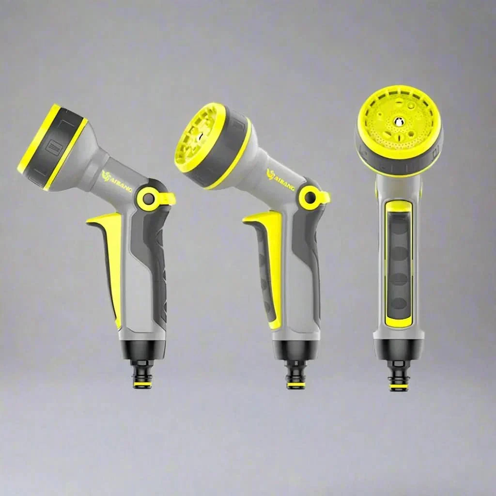 Pistola de pulverización AquaNova de diez patrones — Mango ergonómico, ajustes de pulverización regulables
