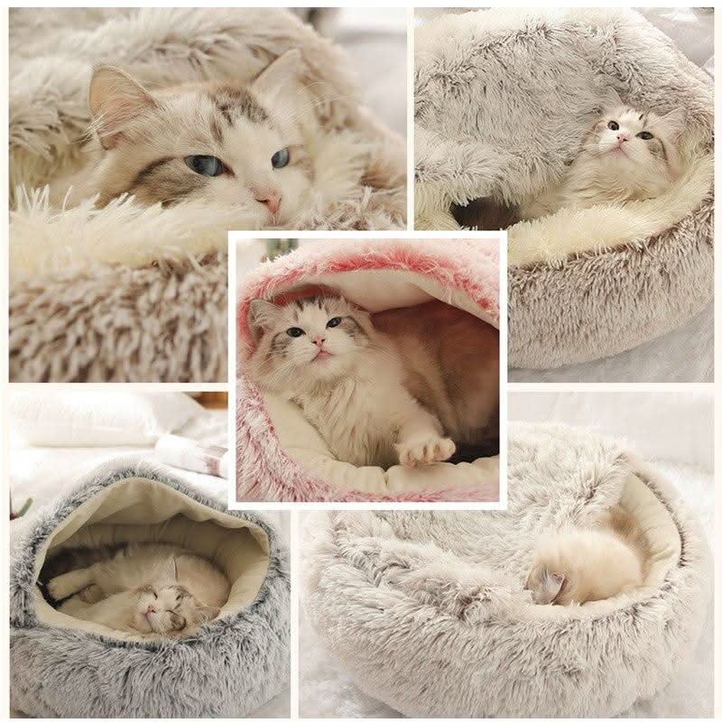سلة قيلولة فاخرة فائقة النعومة CozyPaws بتصميم محيطي