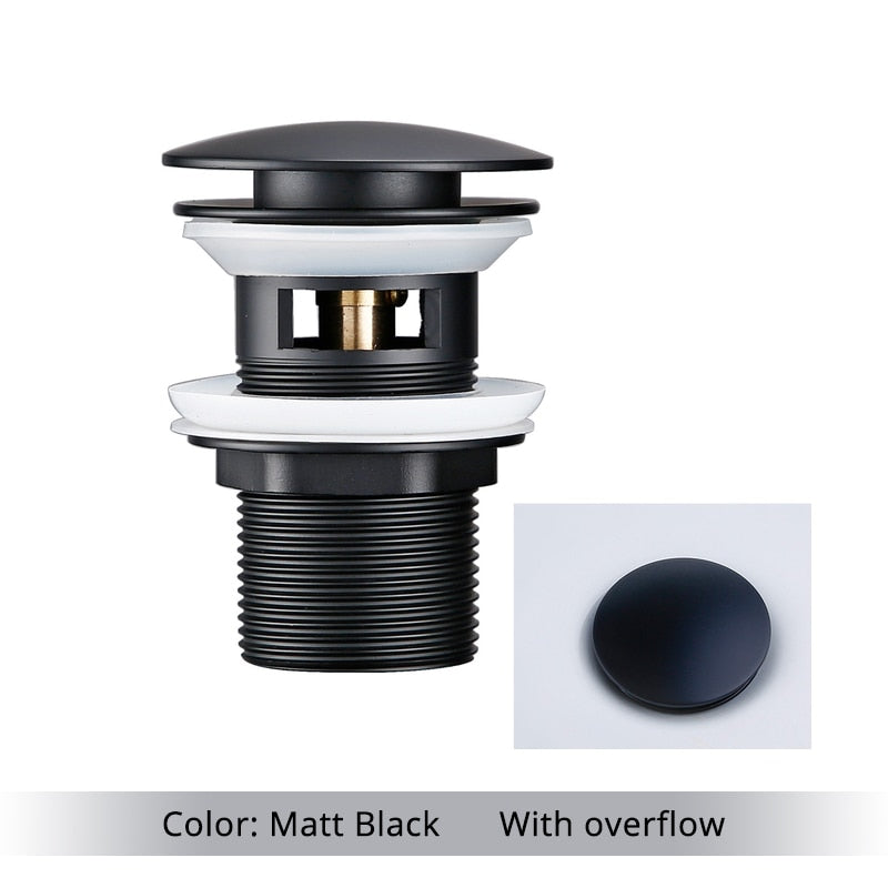 Vessel Sink Pop-Up Drain Assembly — Overflow & Non-Overflow
