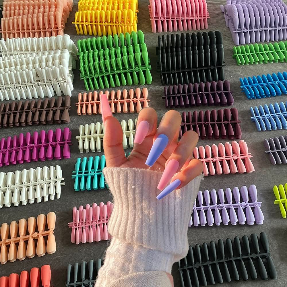 NovaNail Matte Press-On-Nägel — 24-teiliges Braut-Set